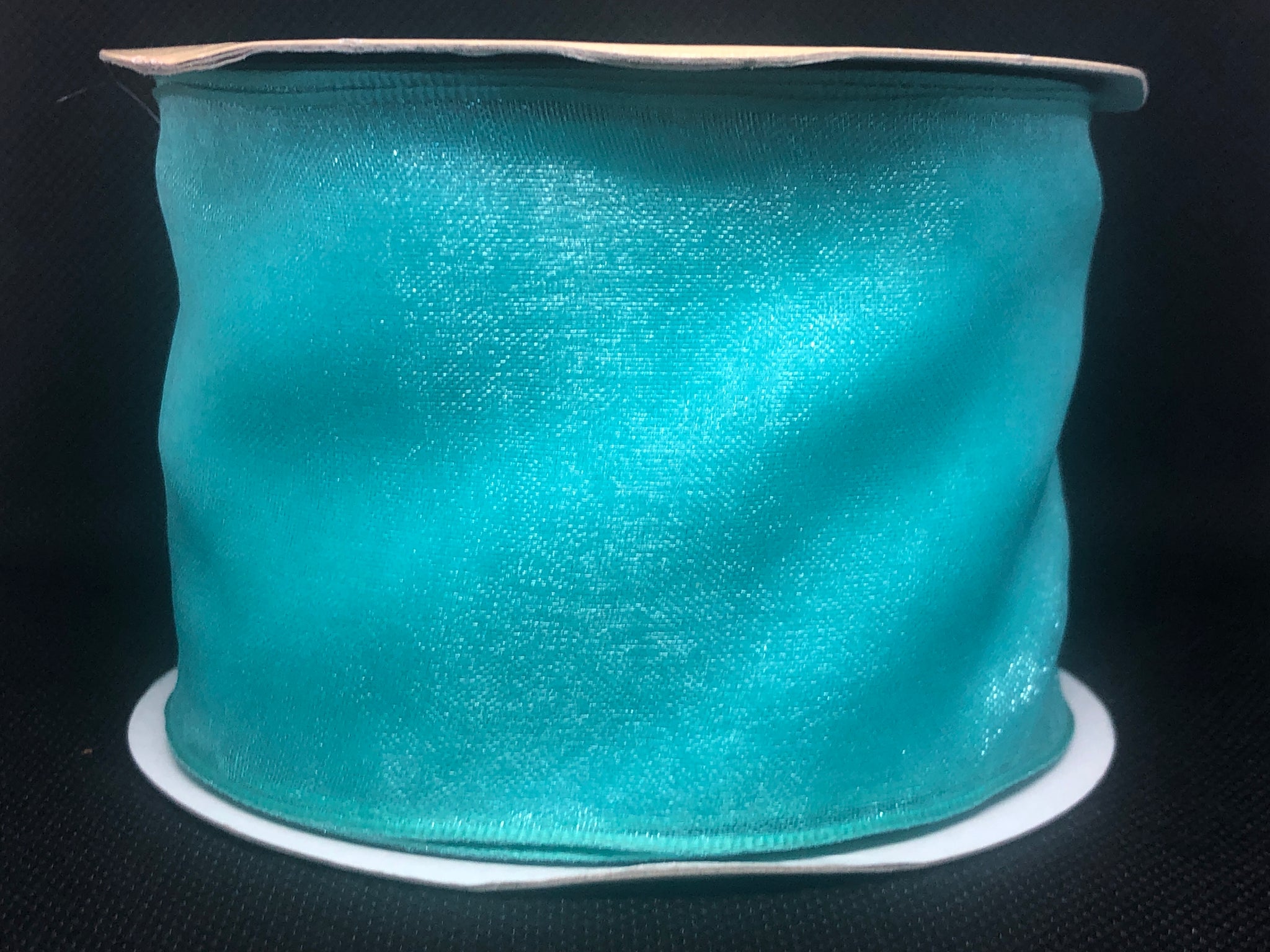 Wired Edged Turquoise Craft Ribbon