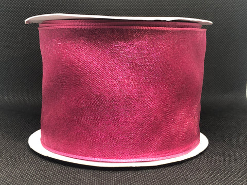 Wired Edged Maroon Craft Ribbon